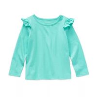 Okie Dokie Toddler Girls Round Neck Long Sleeve T-Shirt