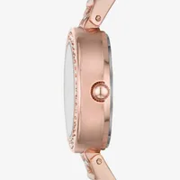 Geneva Womens Crystal Accent Rose Goldtone Bracelet Watch Fmdjm249