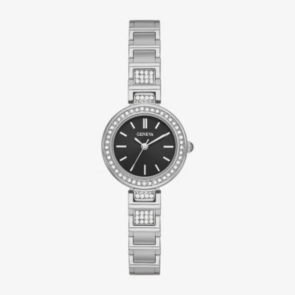 Geneva Womens Crystal Accent Silver Tone Bracelet Watch Fmdjm250