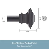 Kenney Mission Square Double Bay Window Rod