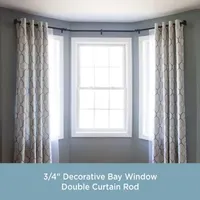 Kenney Mission Square Double Bay Window Rod