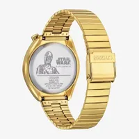 Citizen Star Wars Mens Chronograph Gold Tone Stainless Steel Bracelet Watch An3662-51w