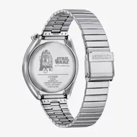 Citizen Star Wars Mens Chronograph Silver Tone Stainless Steel Bracelet Watch An3666-51a