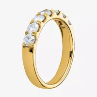 True Light 4MM 1 1/ CT. T.W. Lab Created White Moissanite 14K Gold Band