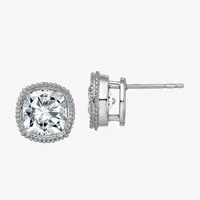 True Light 3 CT. T.W. Lab Created White Moissanite 14K White Gold 9.5mm Stud Earrings