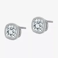 True Light 3 CT. T.W. Lab Created White Moissanite 14K White Gold 9.5mm Stud Earrings