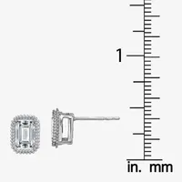 True Light 1 CT. T.W. Lab Created White Moissanite 14K White Gold 7.9mm Stud Earrings