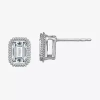 True Light 1 CT. T.W. Lab Created White Moissanite 14K White Gold 7.9mm Stud Earrings