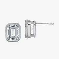 True Light 3 CT. T.W. Lab Created White Moissanite 14K White Gold 10.1mm Stud Earrings