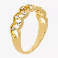 Sparkle Allure Station Crystal 14K Gold Over Brass Band