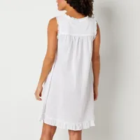 Adonna Ruffle Chemise Womens Sleeveless Scoop Neck Nightgown