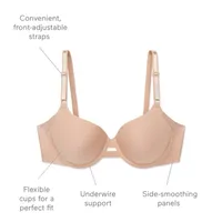 Warners® No Side Effects® Underarm-Smoothing Comfort Underwire Lightly Lined T-Shirt Bra 1356