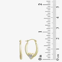 14K Two Tone Gold 17mm Round Hoop Earrings