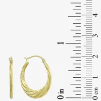 14K Gold 24mm Round Hoop Earrings