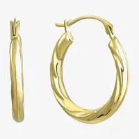 14K Gold 18mm Hoop Earrings