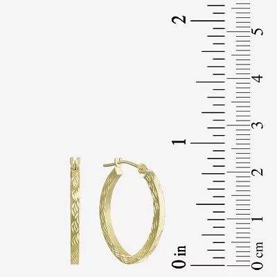 Diamond-Cut 14K Gold 18mm Hoop Earrings  