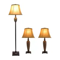 All the Rages Valdivian Metal 3-pc. Lamp Set