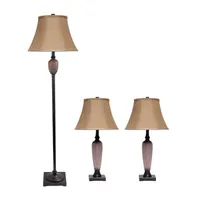 All the Rages Valdivian Metal 3-pc. Lamp Set