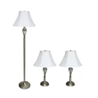 All the Rages Perennial Roma Classic Metal 3-pc. Lamp Set