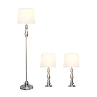 All the Rages Perennial Morocco Classic Metal 3-pc. Lamp Set