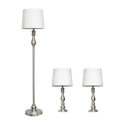 All the Rages Perennial Morocco Classic Metal 3-pc. Lamp Set