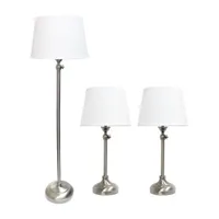 All the Rages Perennial Modern Manhattan Extendable Metal 3-pc. Lamp Set