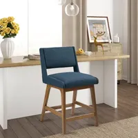 INK+IVY Boomerang Counter Height Upholstered Bar Stool