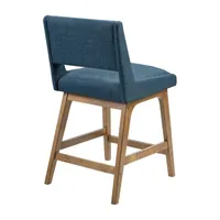 INK+IVY Boomerang Counter Height Upholstered Bar Stool