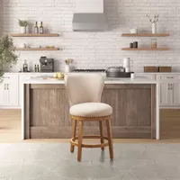 Madison Park Monica Counter Height Upholstered Swivel Bar Stool