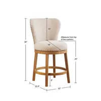 Madison Park Monica Counter Height Upholstered Swivel Bar Stool