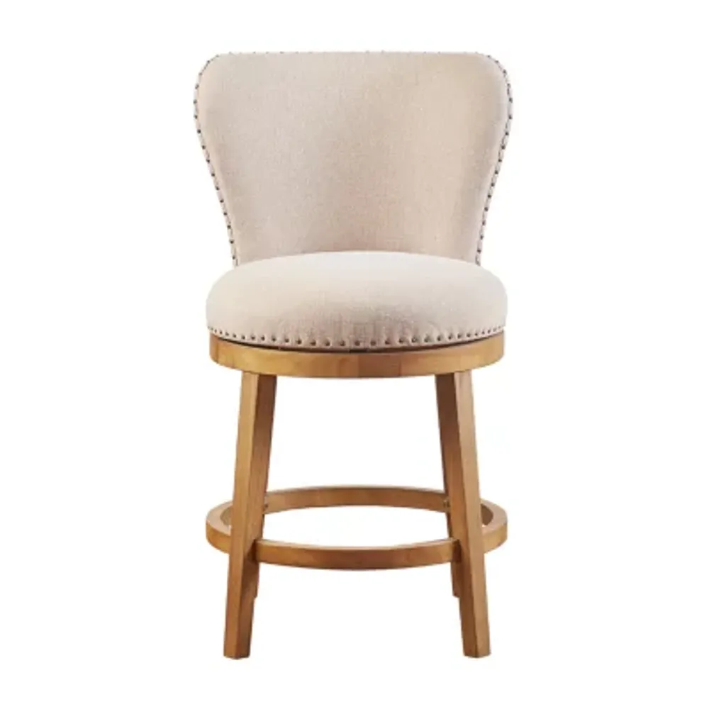 Madison Park Monica Counter Height Upholstered Swivel Bar Stool