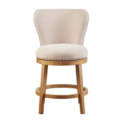 Madison Park Monica Counter Height Upholstered Swivel Bar Stool