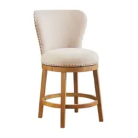 Madison Park Monica Counter Height Upholstered Swivel Bar Stool