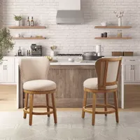 Madison Park Monica Counter Height Upholstered Swivel Bar Stool