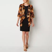 R & K Originals Faux-Jacket Dress With Removable Necklace