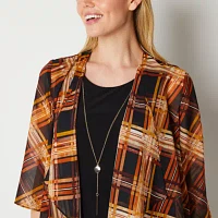 R & K Originals Faux-Jacket Dress With Removable Necklace