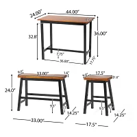 Pomeroy 4-pc. Counter Height Rectangular Dining Set