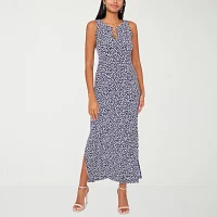 MSK Womens Sleeveless Floral Maxi Dress Petite