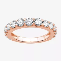 (G / Si1-Si2) 2 CT. T.W. Lab Grown White Diamond 10K Rose Gold Wedding Band