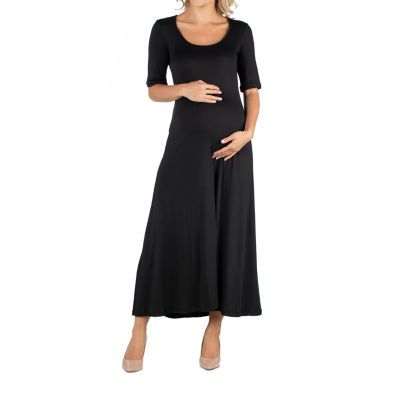 24/7 Comfort Apparel Casual Maxi Dress with Sleeves