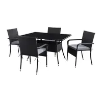 Parksville Patio Collection 5-Piece Rectangular Dining Set