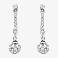 1/4 CT. T.W. Natural White Diamond 10K White Gold Drop Earrings