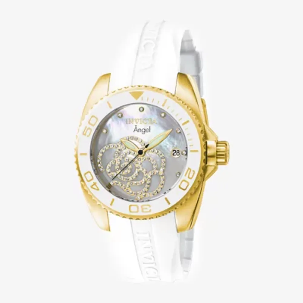 Invicta Womens White Strap Watch 0488