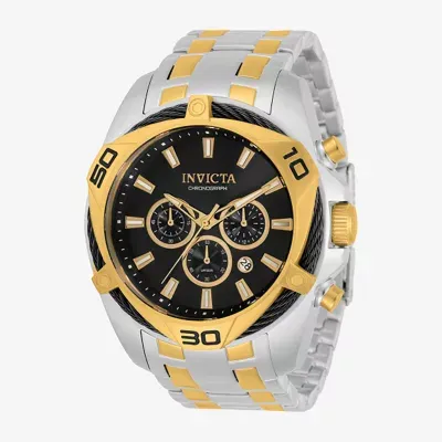 Invicta Bolt Mens Chronograph Gold Tone Stainless Steel Bracelet Watch 34124