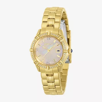 Invicta Womens Gold Tone Stainless Steel Bracelet Watch 31372