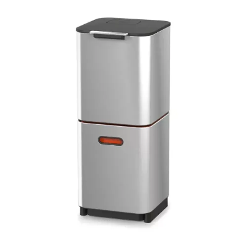 Joseph Joseph  Totem Compact 40-Litre - Stainless Steel Waste And Recycling Bins Trash Cans