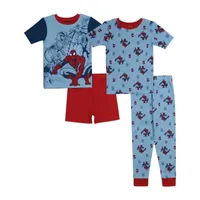 Disney Collection Little & Big Boys 4-pc. Avengers Marvel Spiderman Pajama Set