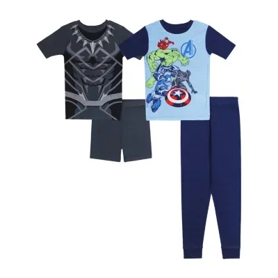 Disney Collection Little & Big Boys 4-pc. Avengers Marvel Pajama Set