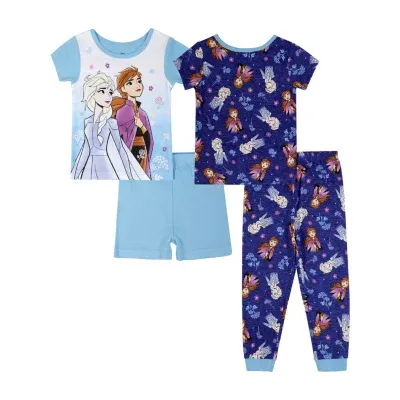 Disney Collection Toddler Girls 4-pc. Frozen Princess Pajama Set