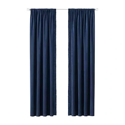 Achim Bordeaux Light-Filtering Rod Pocket Single Curtain Panel